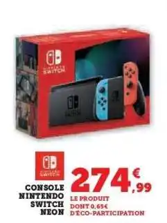 Hyper U Console Nintendo Switch Neon offre
