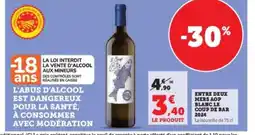 Hyper U Entre Deux Mers AOP Blanc Le Coup de Bar 2024 offre