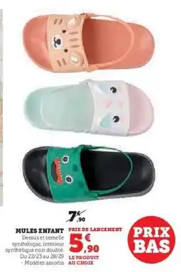 Hyper U Mules Enfant offre