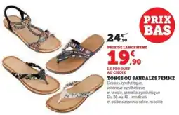 Hyper U Tongs ou sandales femme offre