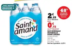 Hyper U Eau Minérale Naturelle Saint Amand offre