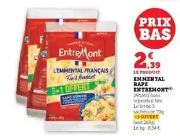 Hyper U Emmental Râpé Entremont offre
