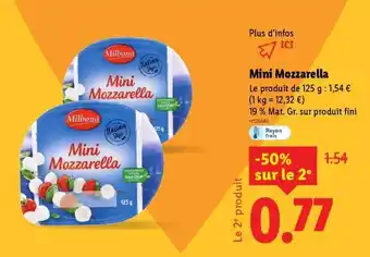 Lidl MILBONA Mini Mozzarella offre