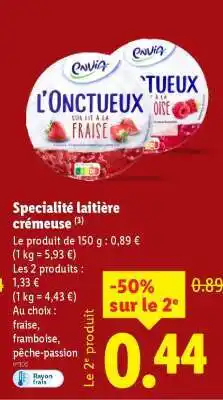 Lidl ENVIA Specialité laitière crémeuse offre