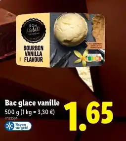 Lidl Bac glace vanille offre