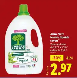 Lidl Arbre Vert lessive liquide savon offre