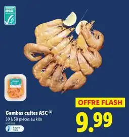 Lidl Gambas Cuites ASC offre