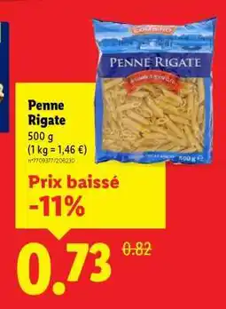 Lidl Penne Rigate offre