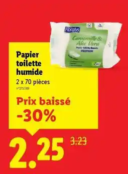 Lidl Papier toilette humide offre