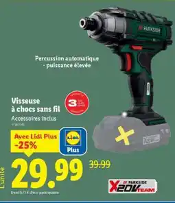 Lidl Visseuse à chocs sans fil offre