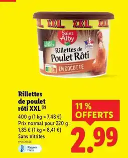Lidl Rillettes de poulet rôti XXL offre