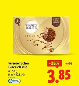 Lidl Ferrero rocher Glace classic offre