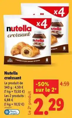 Lidl Nutella Croissant offre