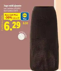 Lidl Jupe midi ajourée offre