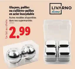 Lidl Glaçons, pailles ou cuillères-pailles en acier inoxydable offre