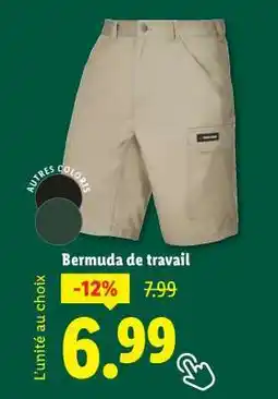 Lidl Bermuda de travail offre