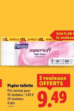 Lidl Papier toilette Floralys offre