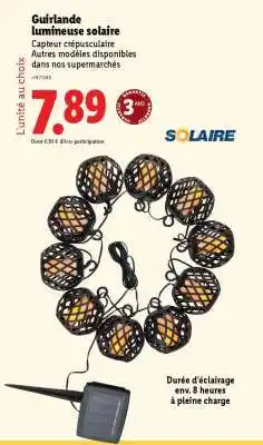 Lidl Guirlande lumineuse solaire offre