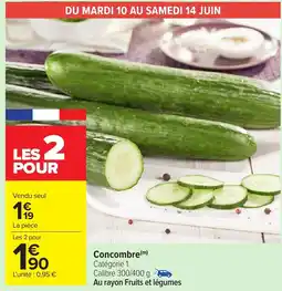 Carrefour Market Concombre offre