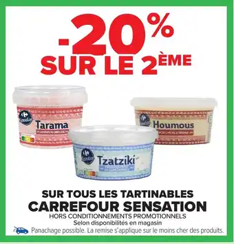 Carrefour Market CARREFOUR SENSATION Sur tous les tartinables offre