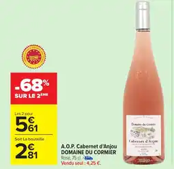 Carrefour Market DOMAINE DU CORMIER A.O.P. Cabernet d'Anjou offre