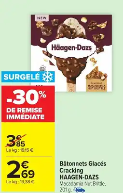 Carrefour Market HAAGEN-DAZS Bâtonnets Glacés Cracking offre