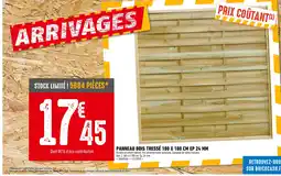 Brico Cash Panneau bois tressé 180 x 180 cm ep 24 mm offre