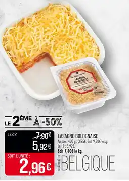 Match LASAGNE BOLOGNAISE offre
