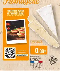 Match BRIE MAUBERT Mini quiche au brie et tomates cerises offre