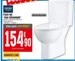 Brico Cash Grohe Pack WC Bau céramique offre
