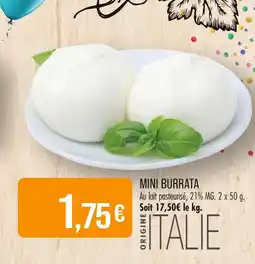 Match Mini Burrata offre