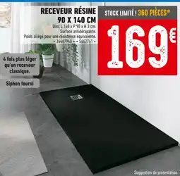Brico Cash Receveur Résine 90 x 140 cm offre