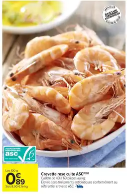 Carrefour Market Crevette rose cuite ASC offre