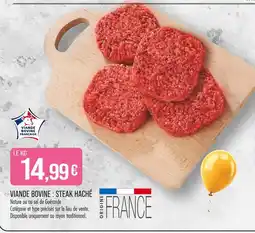 Match Viande bovine : steak haché offre