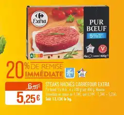 Match CARREFOUR EXTRA Steaks hachés offre