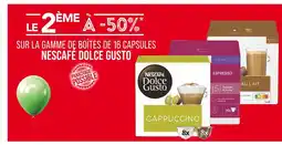 Match NESCAFÉ DOLCE GUSTO LE 2ÈME À -50% SUR LA GAMME DE BOÎTES DE 16 CAPSULES NESCAFÉ DOLCE GUSTO offre