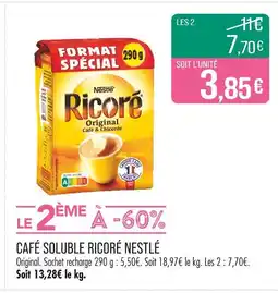 Match NESTLÉ Café soluble ricoré offre