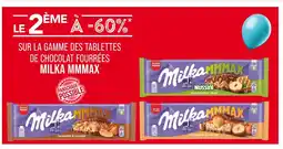 Match MILKA MMMAX Le 2ème à -60% sur la gamme des tablettes de chocolat fourrées milka mmmax offre