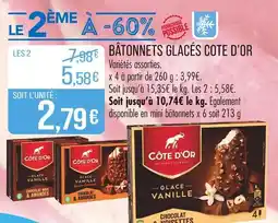 Match Côte d'Or Bâtonnets glacés offre