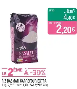 Match CARREFOUR EXTRA Riz Basmati offre