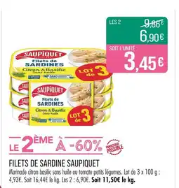 Match SAUPIQUET Filets de sardine offre