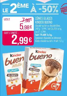 Match Kinder Bueno Cônes glacés offre