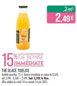 Match Tidélíce Thé glacé offre