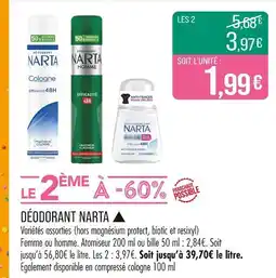 Match Narta Déodorant offre