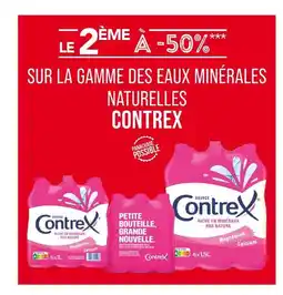 Match Contrex Le 2ème à -50% sur la gamme des eaux minérales naturelles Contrex offre