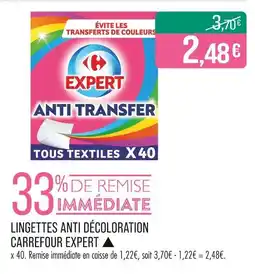 Match Carrefour Expert Lingettes anti décoloration ▲ offre