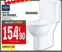 Batkor GROHE Pack WC BAU CÉRAMIQUE offre