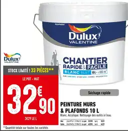 Batkor DULUX VALENTINE PEINTURE MURS & PLAFONDS 10 L offre