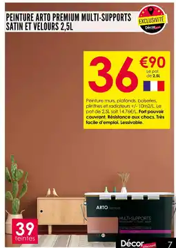 Décor Discount ARTO Peinture arto premium multi-supports satin et velours 2,5l offre