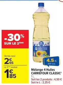 Carrefour Market Carrefour - mélange 4 huiles classic offre